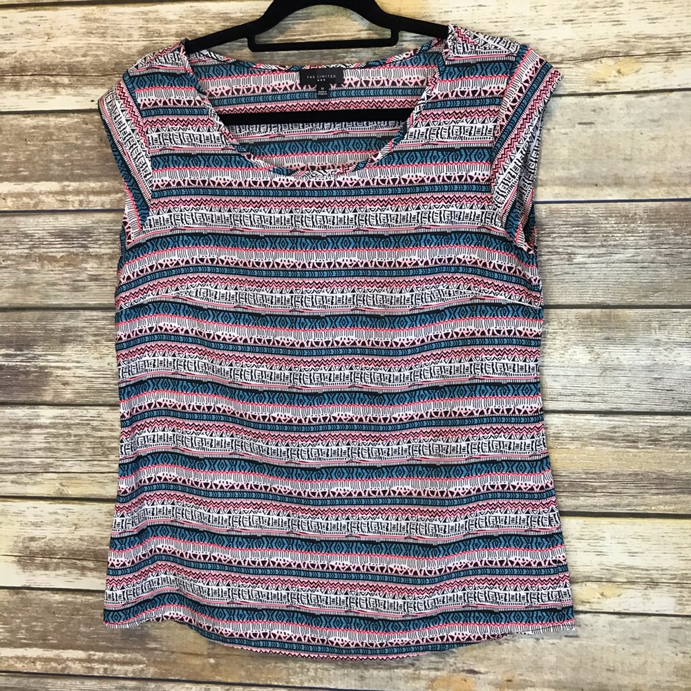 The Limited Colorful Geometric Blouse